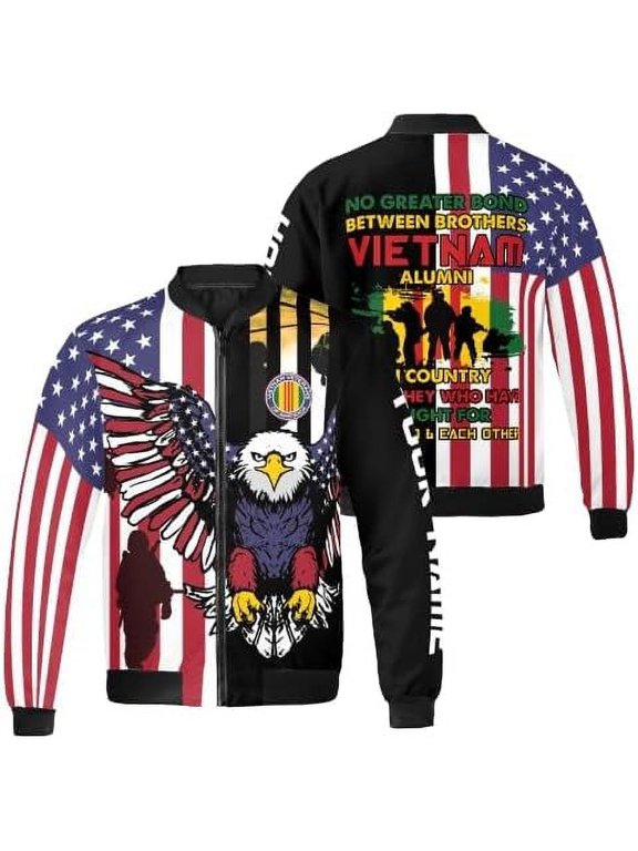 Personalized Name Veteran All-over Print Bomber Jacket S-5XL Multicolor
