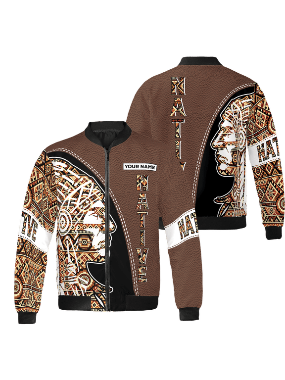Personalized Native America All-over Print Bomber Jacket S-5XL Multicolor (M), native america custom name jacket, native america inspired outerwear