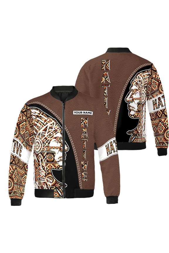 Personalized Native America All-over Print Bomber Jacket S-5XL Multicolor (M), native america custom name jacket, native america inspired outerwear