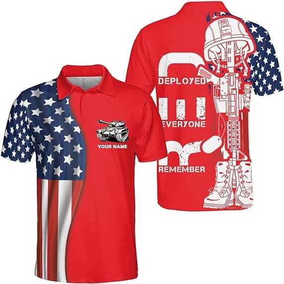 Lotusprinthandmade Personalized On Friday We Wear Red Remember Everyone Deployed Polo Shirt (Lightweight) S-5XL Multicolor