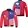 thumbnail image 1 of Lotusprinthandmade Personalized Philippines Flag All-over Print Bomber Jacket S-5XL Multicolor, 1 of 5