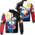 thumbnail image 1 of Lotusprinthandmade Personalized Philippines Flag All-over Print Bomber Jacket S-5XL Multicolor, 1 of 5