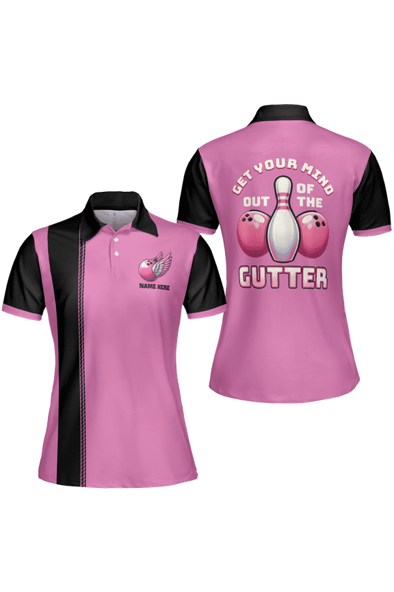 Personalized Pinkeam Bowling Team Women Polo (Lightweight) S-5XL Multicolor (S)