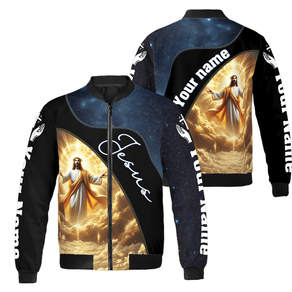 Lotusprinthandmade Personalized Religious Jesus Christian All-over Print Bomber Jacket S-5XL Multicolor (5XL) – Jesus Christian Bomber Jacket