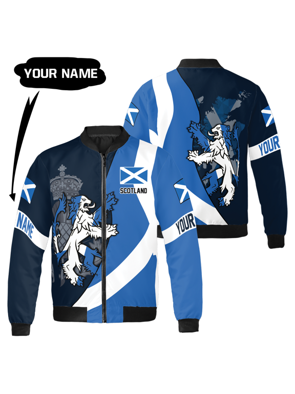 Personalized Scotland Pride Love Scotland All-over Print Bomber Jacket S-5XL Multicolor (S)