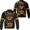 thumbnail image 1 of Lotusprinthandmade Personalized Skull Halloween All-over Print Bomber Jacket S-5XL Multicolor (5XL), 1 of 5