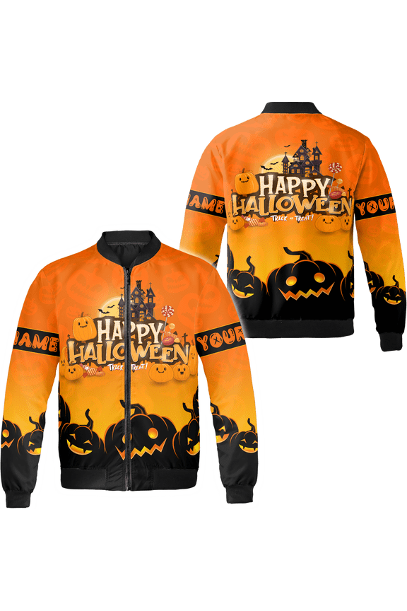 Personalized Skull Halloween All-over Print Bomber Jacket S-5XL Multicolor (S)