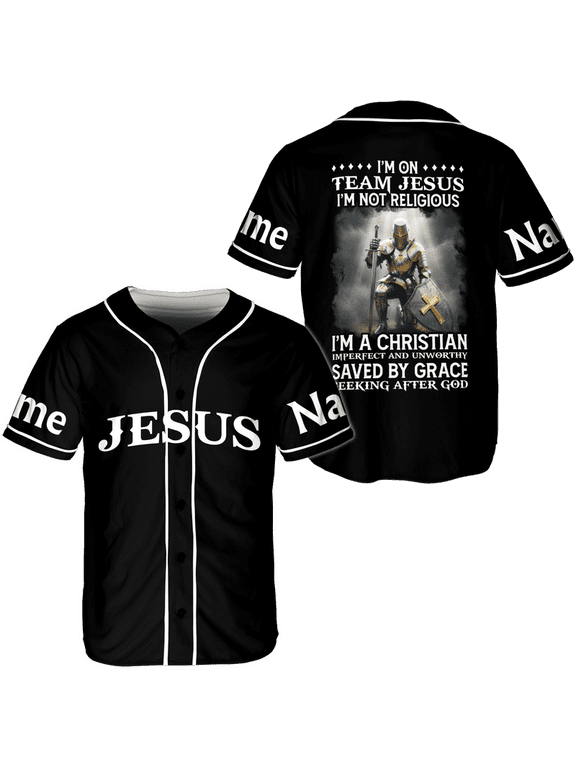 Personalized Team Jesus Baseball Jersey XS-5XL Multicolor (M), christian style jersey