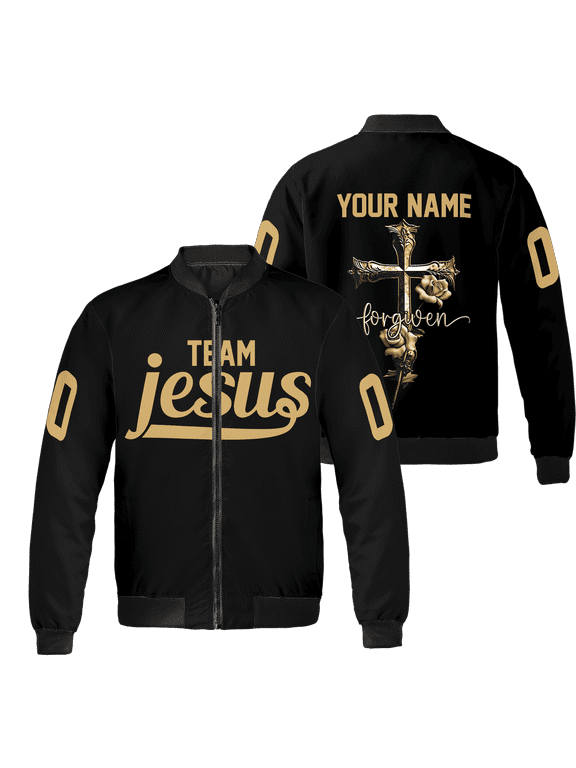 Personalized Team Jesus Christian All-over Print Bomber Jacket S-5XL Multicolor (3XL)