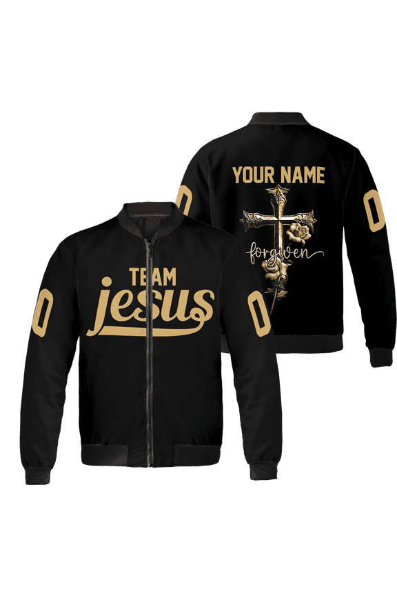 Personalized Team Jesus Christian All-over Print Bomber Jacket S-5XL Multicolor (L)