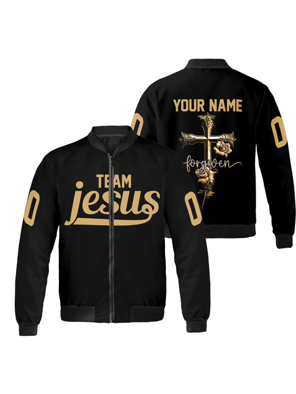 Personalized Team Jesus Christian All-over Print Bomber Jacket S-5XL Multicolor (S)