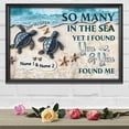 thumbnail image 1 of Lotusprinthandmade Personalized Turtle Couple I Found You Canvas 1.5in frame 12" x 8", 1 of 5