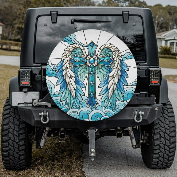 Lotusprinthandmade Religious Jesus Christian Spare Tire Cover Without Backup Camera Hole 6 Sizes (27 in.)