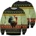 thumbnail image 1 of Lotusprinthandmade Rooster Christmas Sweater (Midweight) S-5XL Multicolor (M), 1 of 5