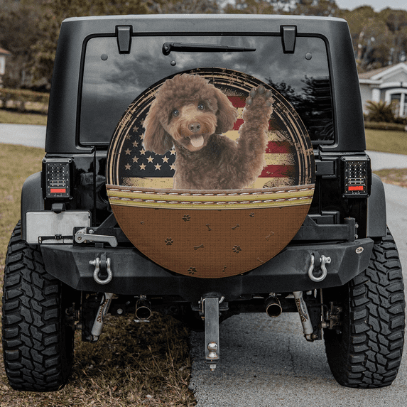Lotusprinthandmade Rottweiler Dog Spare Tire Cover Without Backup Camera Hole 6 Sizes (32 in.)