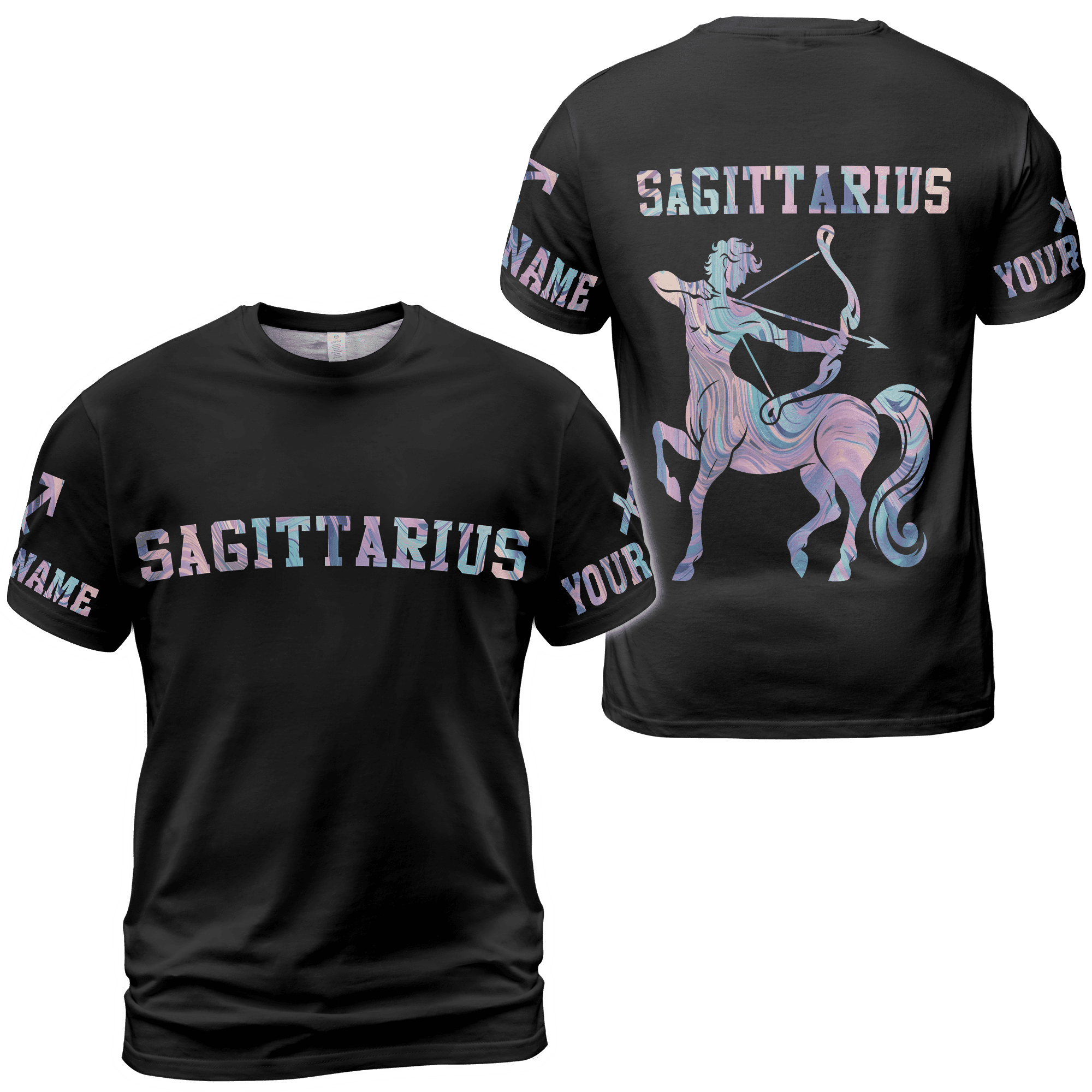 FerociTees Sagittarius Zodiac Sign Crewneck Sweatshirt - Unisex Astrology Pride Apparel
