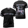 thumbnail image 1 of Lotusprinthandmade Sagittarius Personalized Name Zodiac Sign Unisex T-shirt 3D S-5XL Multicolor, 1 of 5