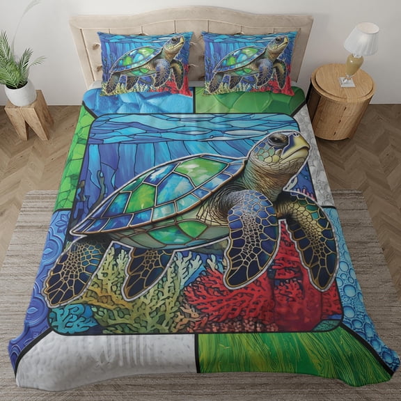 Lotusprinthandmade Sea Turtle Bedding Set