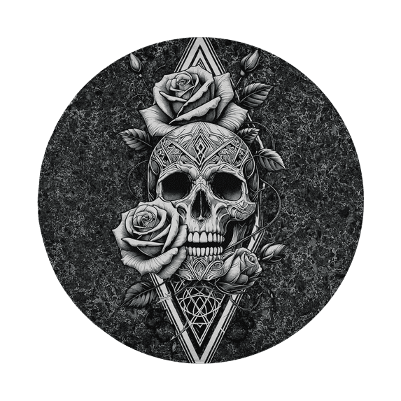 Lotusprinthandmade Skull Floral Halloween Graphic Spare Tire Cover Without Backup Camera Hole 6 Sizes (33 in.)