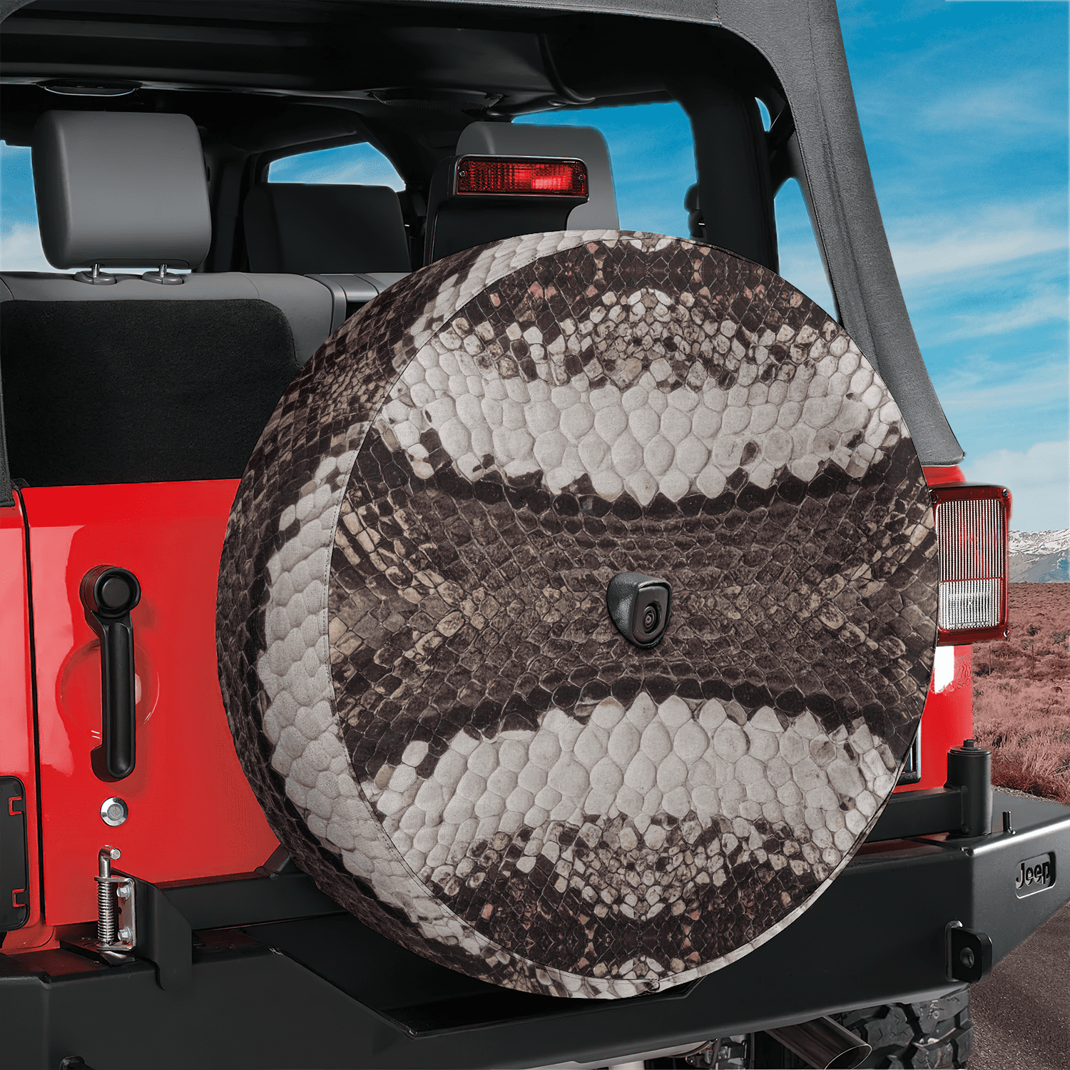 Foruidea US Mail Rural Carrier Spare Tire Cover – With Backup Camera Hole, Polyester, Jeep/RV