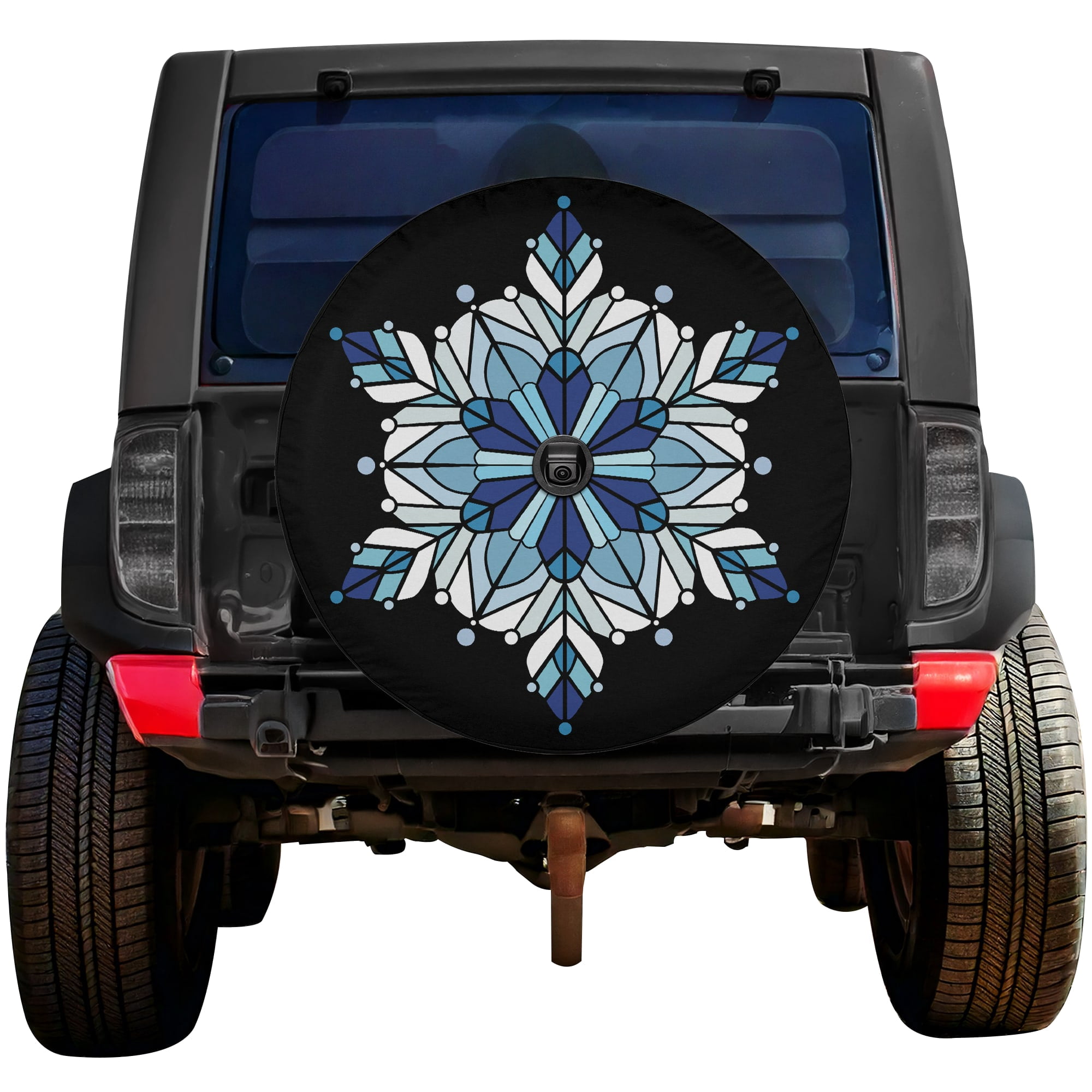 Winter Rim Cover Lotusprinthandmade Snowflake Winter Holiday Spare Tire Cover With ...