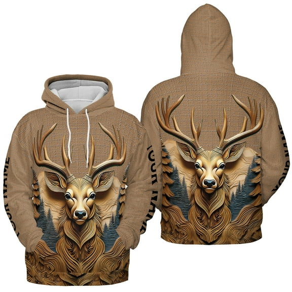 Lotusprinthandmade (Style 5) Personalized Deer Hunting Hoodie 3D (Lightweight) S-5XL Multicolor (XL), 3D Printed Hunting Hoodie