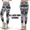 thumbnail image 1 of Lotusprinthandmade Swan Print All-over Print Leggings XS-5XL (L), Fantasy Leggings for Lovers, 1 of 4