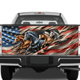 thumbnail image 1 of Lotusprinthandmade Tailgate US Flag Horse Wrap 2 Sizes 26"x66", 1 of 4