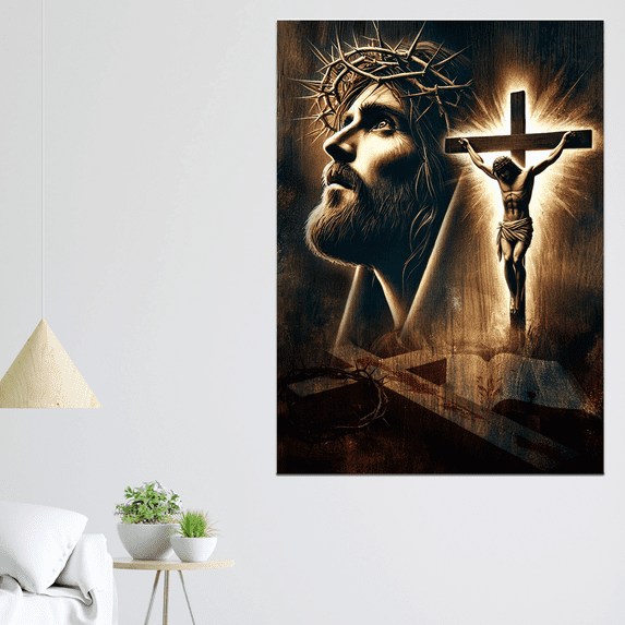 Lotusprinthandmade The Life of Jesus Poster 12" x 18”, Jesus Portrait Artwork, Gift For Christians, Christmas Gift, Religious Wall Art
