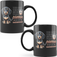 thumbnail image 1 of Lotusprinthandmade The Only Thing Better Than My Coffee is My Dog Black Ceramic Mug (11oz) (Made In US), 1 of 5