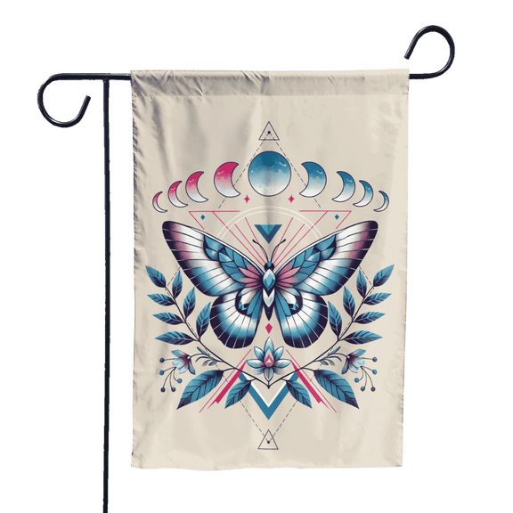 Lotusprinthandmade Transgender Pride Trans Flag LGBT Butterfly Pride Month Garden Flag