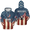 thumbnail image 1 of Lotusprinthandmade US 250th Anniversary Patriotic Hoodie 3D Multicolor (M), 1 of 5