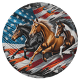 thumbnail image 1 of Lotusprinthandmade US Flag Horse Spare Tire Cover With Backup Camera Hole 6 Sizes (27 in.), 1 of 7