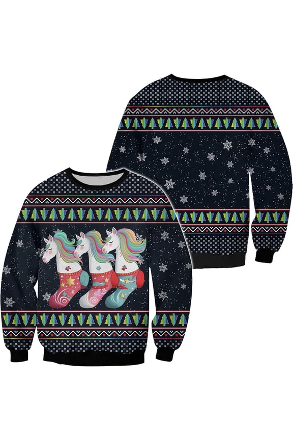 Unicorn Socks Sweater (Midweight) S-5XL Multicolor (5XL)