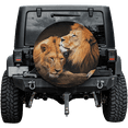 thumbnail image 1 of Lotusprinthandmade Valentine's Day Lion Couple Spare Tire Cover With Backup Camera Hole 6 Sizes (31 in.), 1 of 7