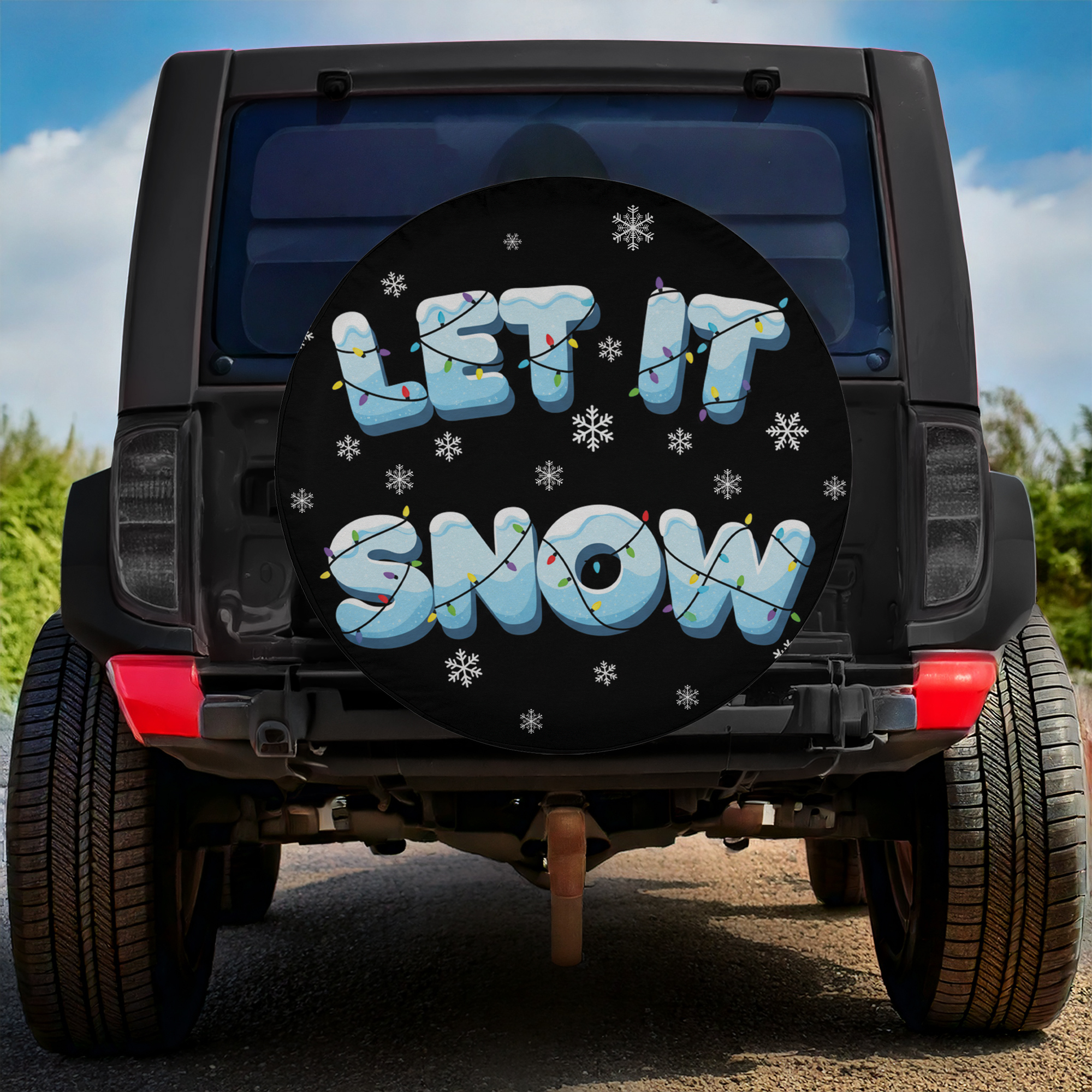 Winter Rim Cover Lotusprinthandmade Winter Wonderland Snowflake Spare Tire Cover Without ...
