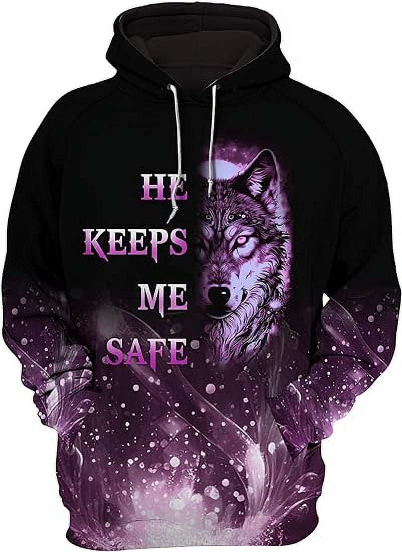 Lotusprinthandmade Wolf Couple He Keeps Me Safe Hoodie 3D S 5XL Multicolor Walmart