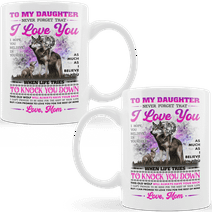 Lotusprinthandmade Wolf From Mom To My Daughter I Love You For The Rest Of My Life White Ceramic Mug (11oz) (Made In US)