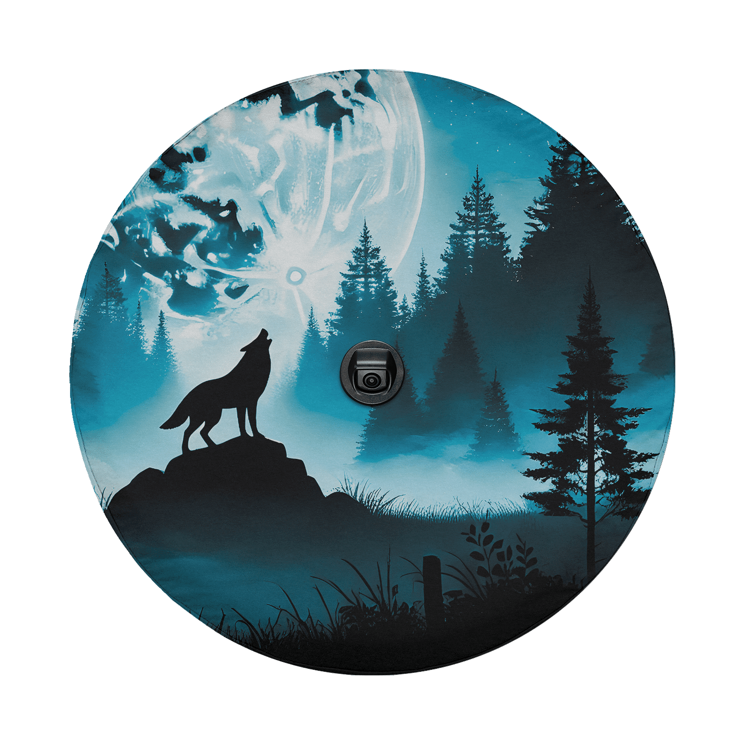 Tire Cover Central Wolf Forest Mystical Moon Wheel Spare Tire Cover(Custom Made to Your tire Size-See menu) Tire Cover Central Peace Frog Hippie Van Bus Home is where you