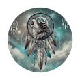 thumbnail image 1 of Lotusprinthandmade Wolf and Dream Catcher Spare Tire Cover Without Backup Camera Hole 6 Sizes (27 in.), 1 of 1