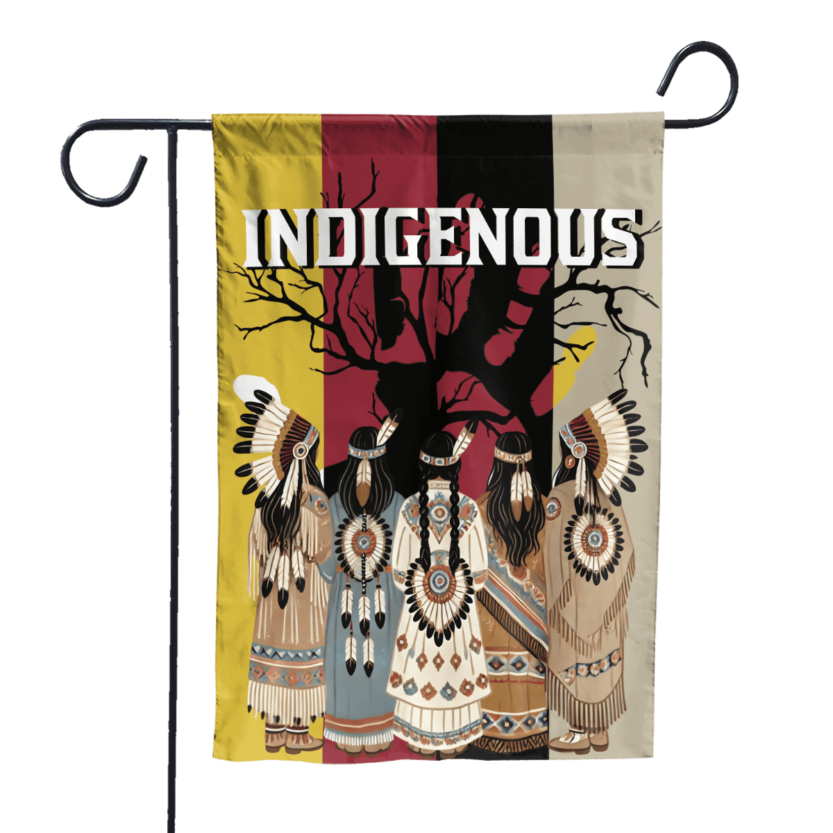 Lotusprinthandmade Women Native America 100% Polyester Garden Flag 28x40 inches