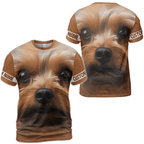 Lotusprinthandmade Yorkshire Terrier Unisex T-shirt 3D S-5XL Multicolor