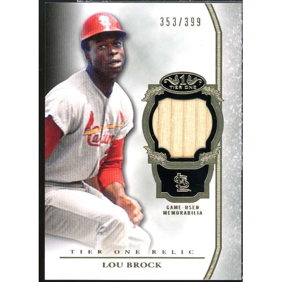 Lou Brock Card 2013 Topps Tier One Relics #LB