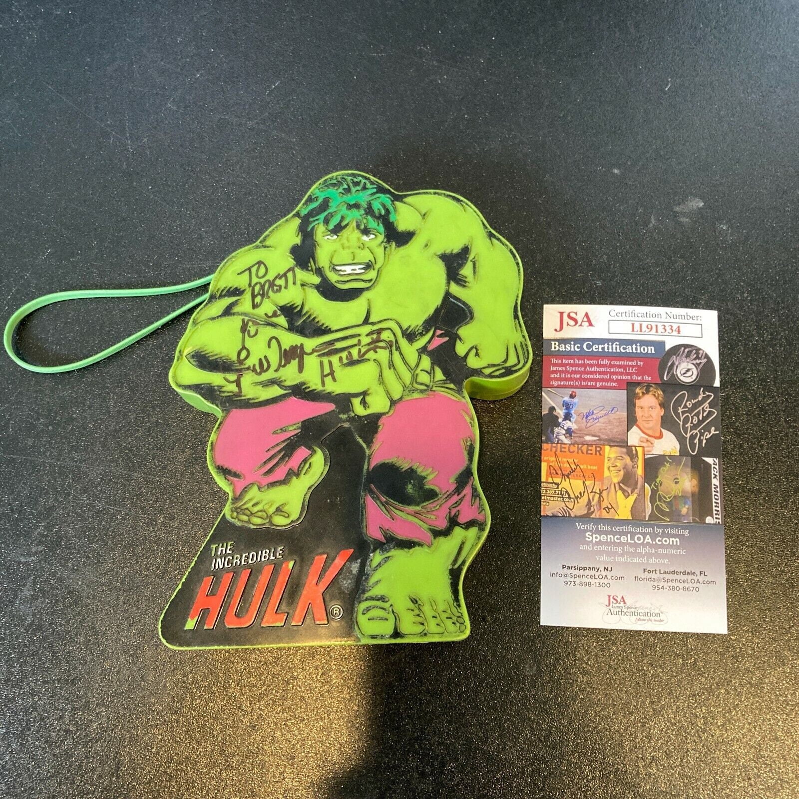 Lou Ferrigno Signed Vintage 1970's The Incredible Hulk Toy With JSA COA ...