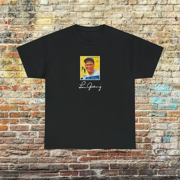 Lou Gehrig Baseball Card Shirt
