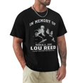 Lou Music Reed Shirt Male's Vintage Graphic Tees Casual Summer Crewneck