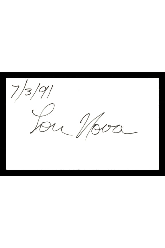Lou Nova Autographed 3x5 Index Card Boxer, Actor SKU #179720