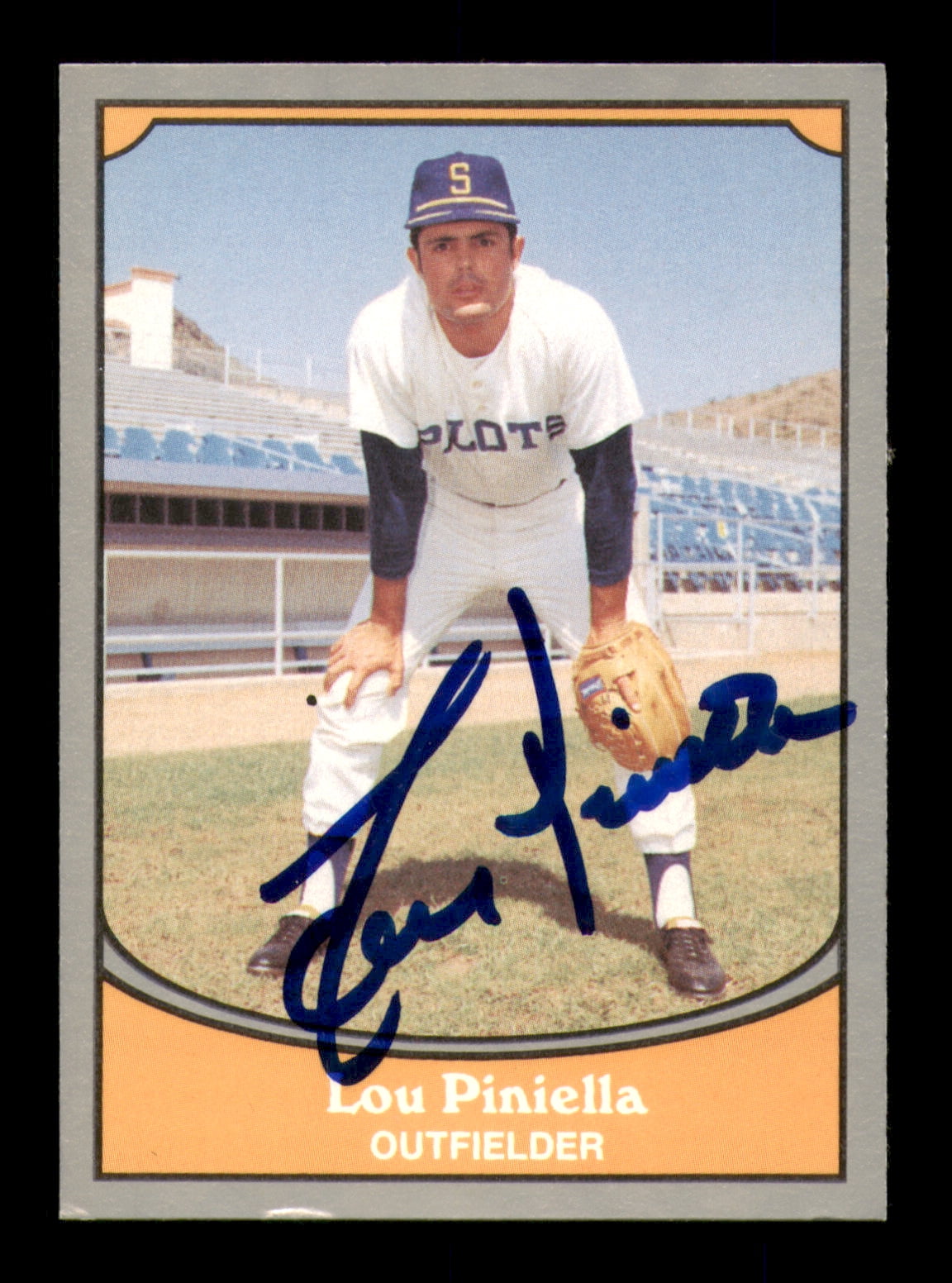 Lou Piniella Autographed 1990 Pacific Baseball Legends Card 99 Seattle