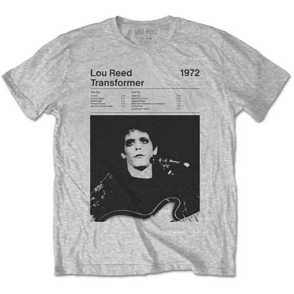 Lou Reed Unisex T-Shirt Transformer Track List (X-Large)