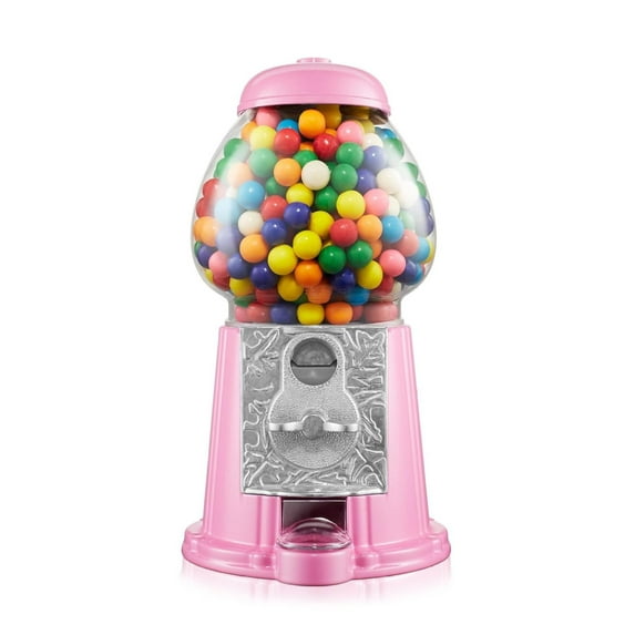 LouZub 12" Gumball Machine with Glass Globe and Metal Base - , Vintage- Bubble Gum Candy Dispenser